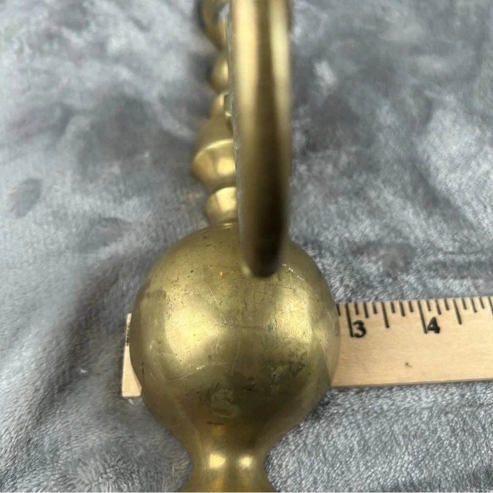 Wall Sconce Brass‎ Hanging Candle Holder Heavy Colonial Style Cottagecore MCM